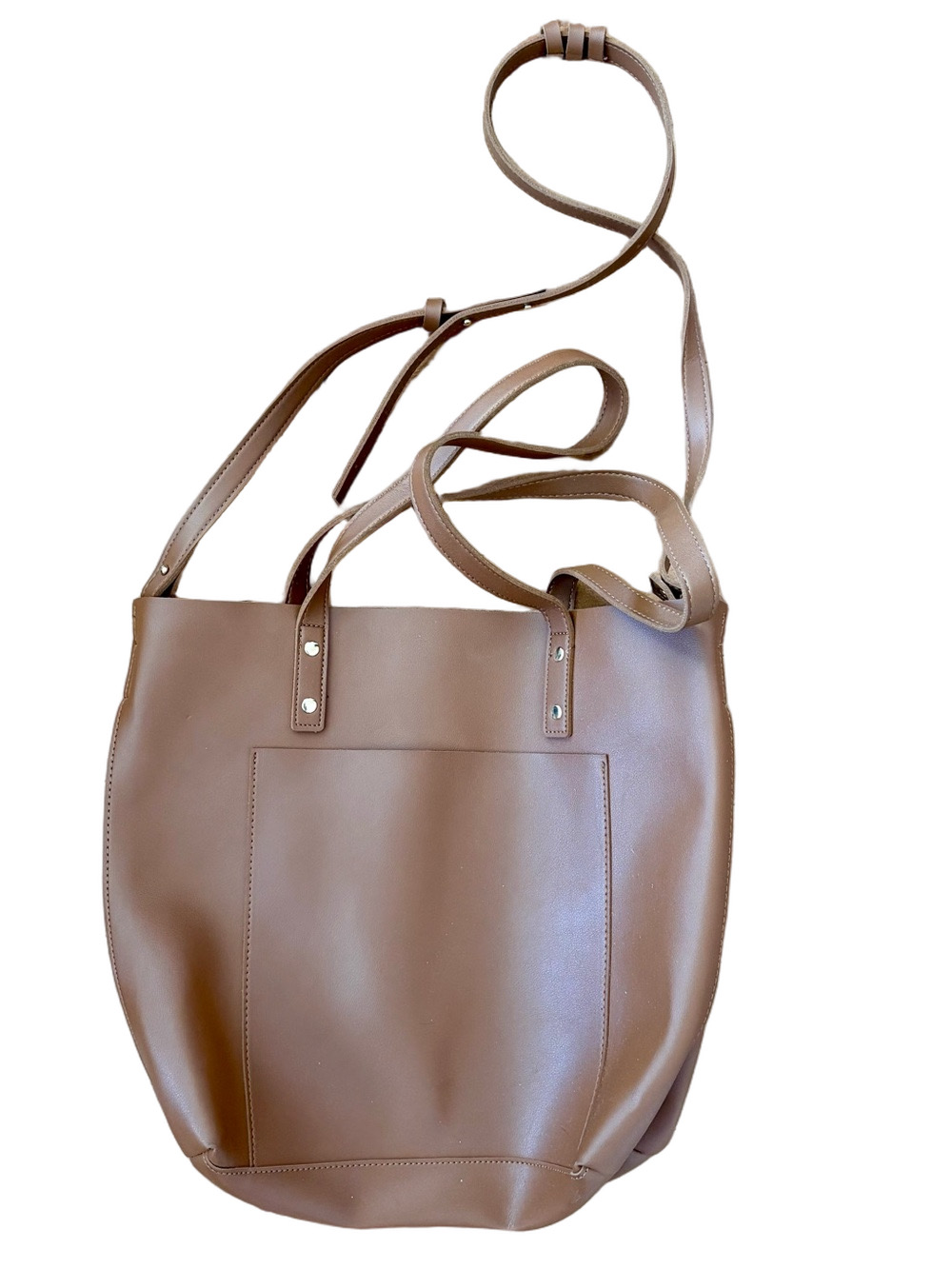 Everyday Brown Women's Tote Bag with Front Pocket